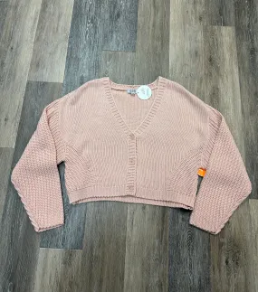 Sweater Cardigan By 525 In Pink, Size: M CushionedSupport