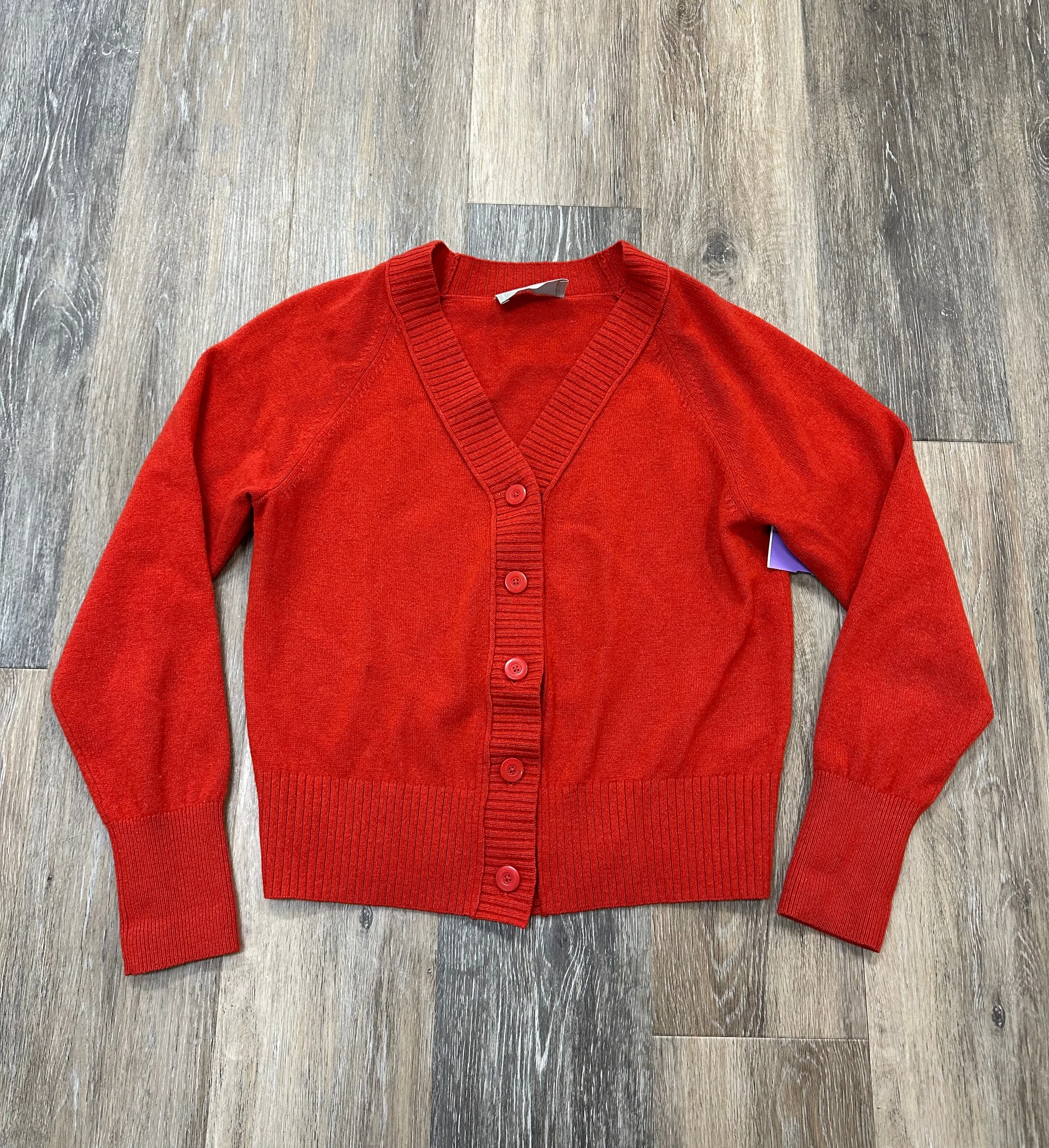 Sweater Cardigan By Everlane In Red, Size: S AntiPillTreatment