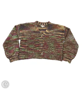 LayeredNeckline TearResistant Blends Sweater Cardigan By Gilded Intent In Multi-colored, Size: L