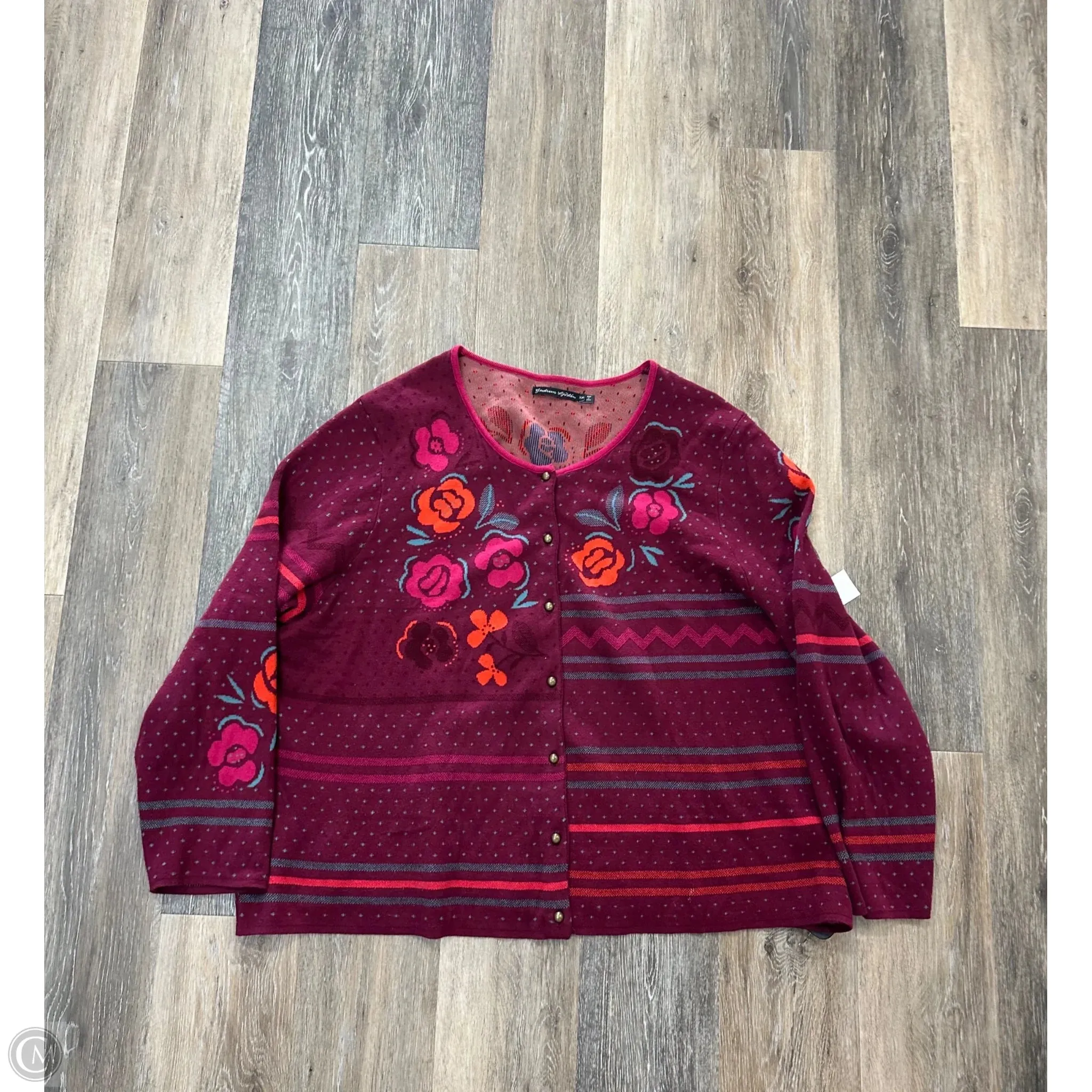 Sweater Cardigan By Gudrunsjoden In Purple, Size: Xxl CushionedSupport