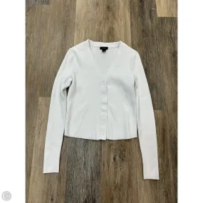 Sweater Cardigan By Halogen In White, Size: S Reinforced Neckline