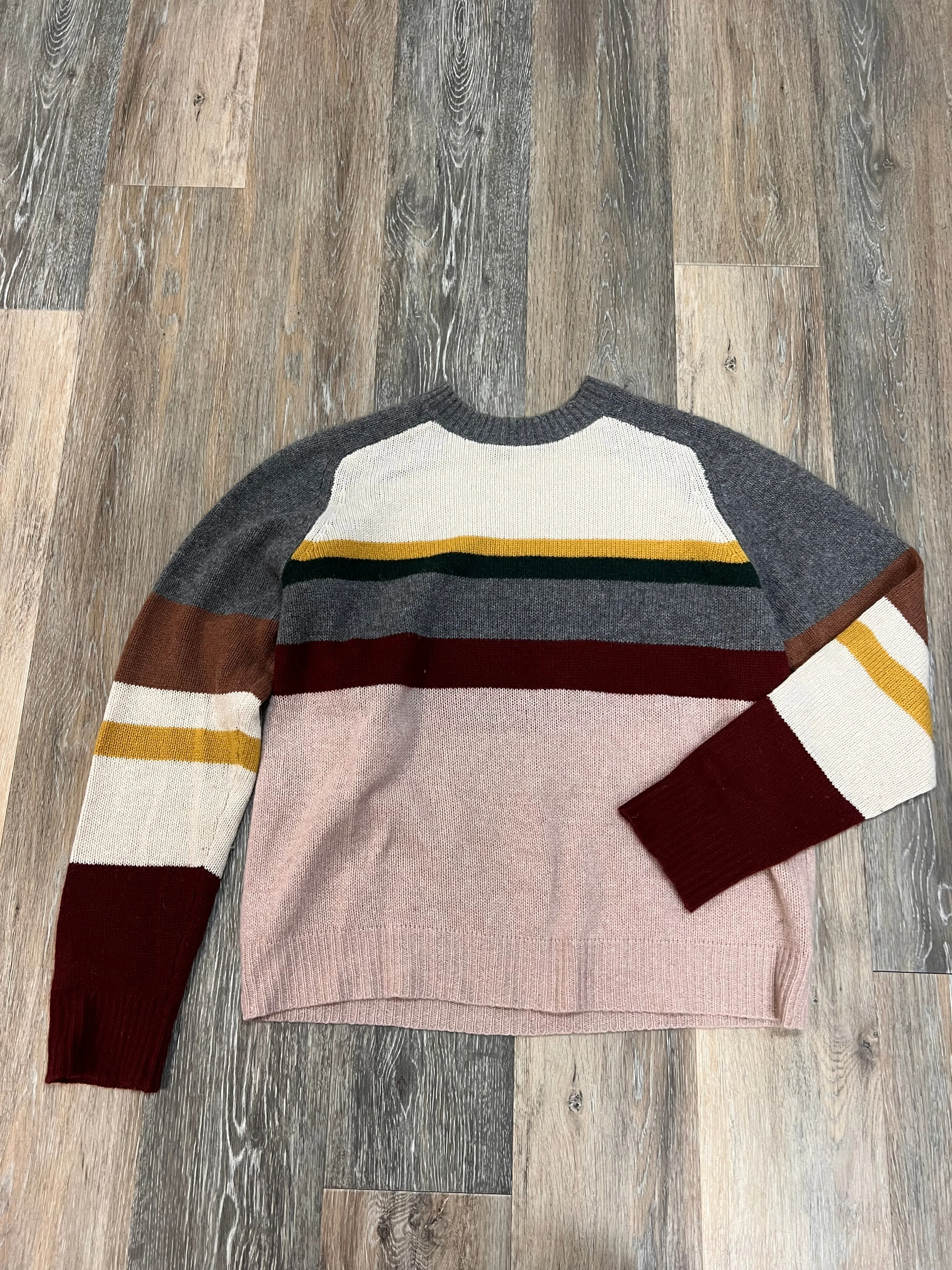 Cozy Sweater Quick-Dry Sweater Cashmere By 360 Cashmere In Striped Pattern, Size: M