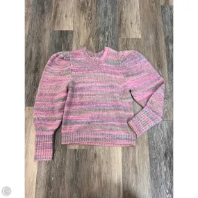 No Iron Fabric EcoFriendlyBlend Sweater Designer By Love Shack Fancy In Pink & Purple, Size: S