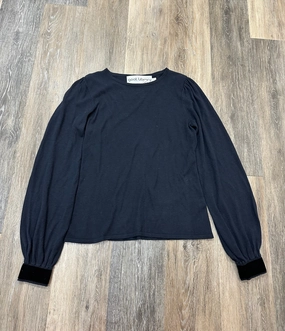 Wide Shoulder Cut Sweater By Library In Navy, Size: 4