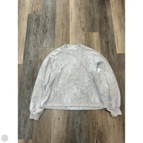 Ribbed Collar Style Formal Blouse Sweatshirt Crewneck By Abercrombie And Fitch In Grey, Size: L