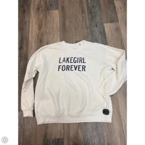 Sweatshirt Crewneck By Lakegirl In Cream, Size: Xl Fade Resistant Treatment NoSlipSurface