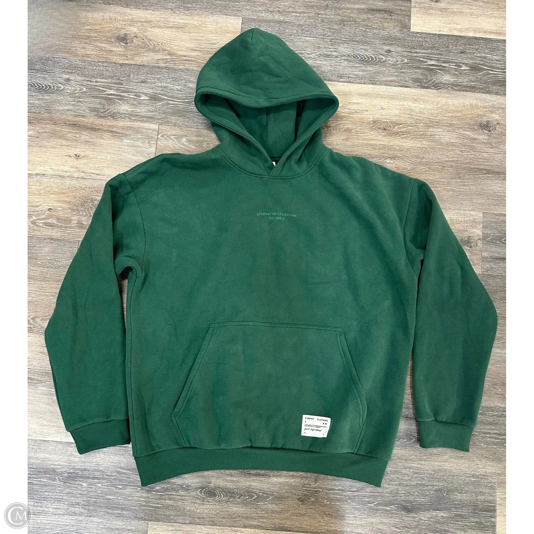 Sweatshirt Hoodie By Comfrt In Green, Size: 2x Fashionable Look Stretchable Waistband