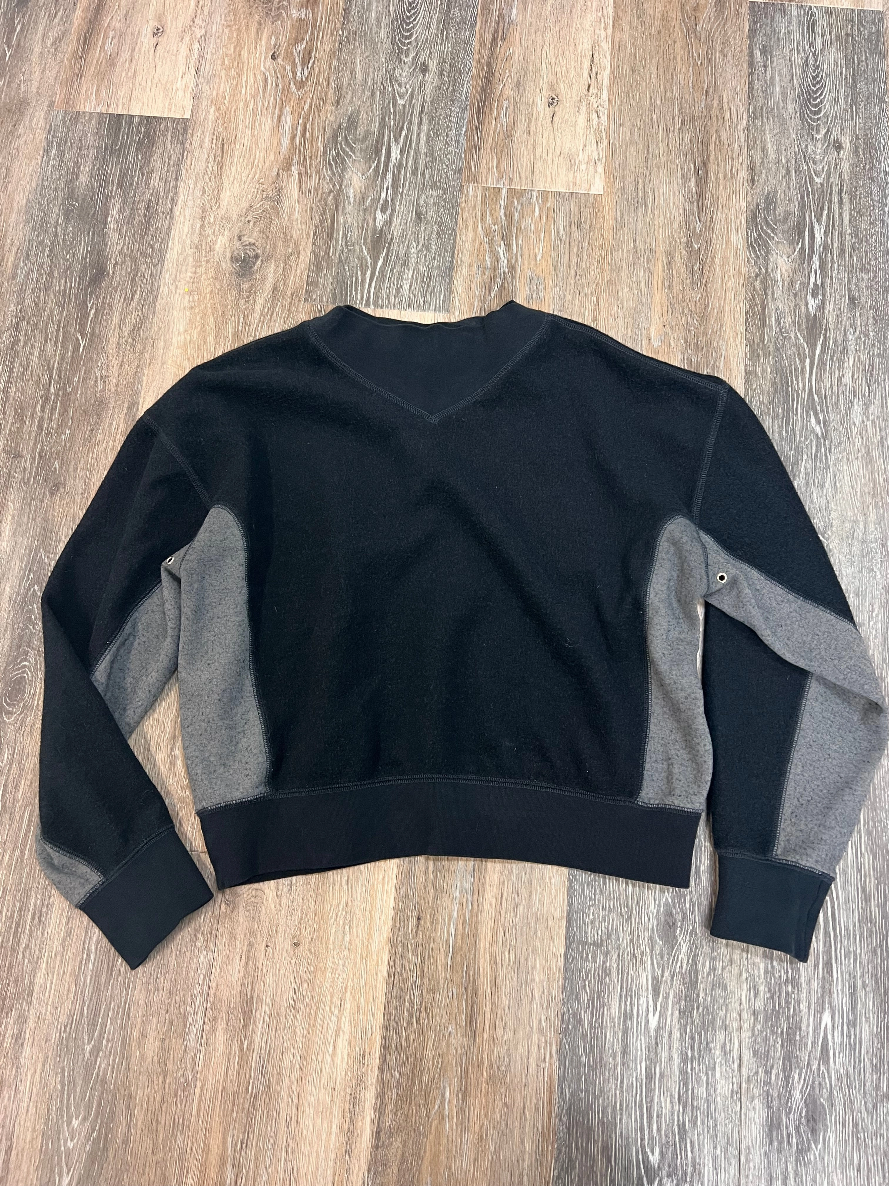 Tapered Side Panels Sweatshirt Crewneck By Basin   Range In Black, Size: L