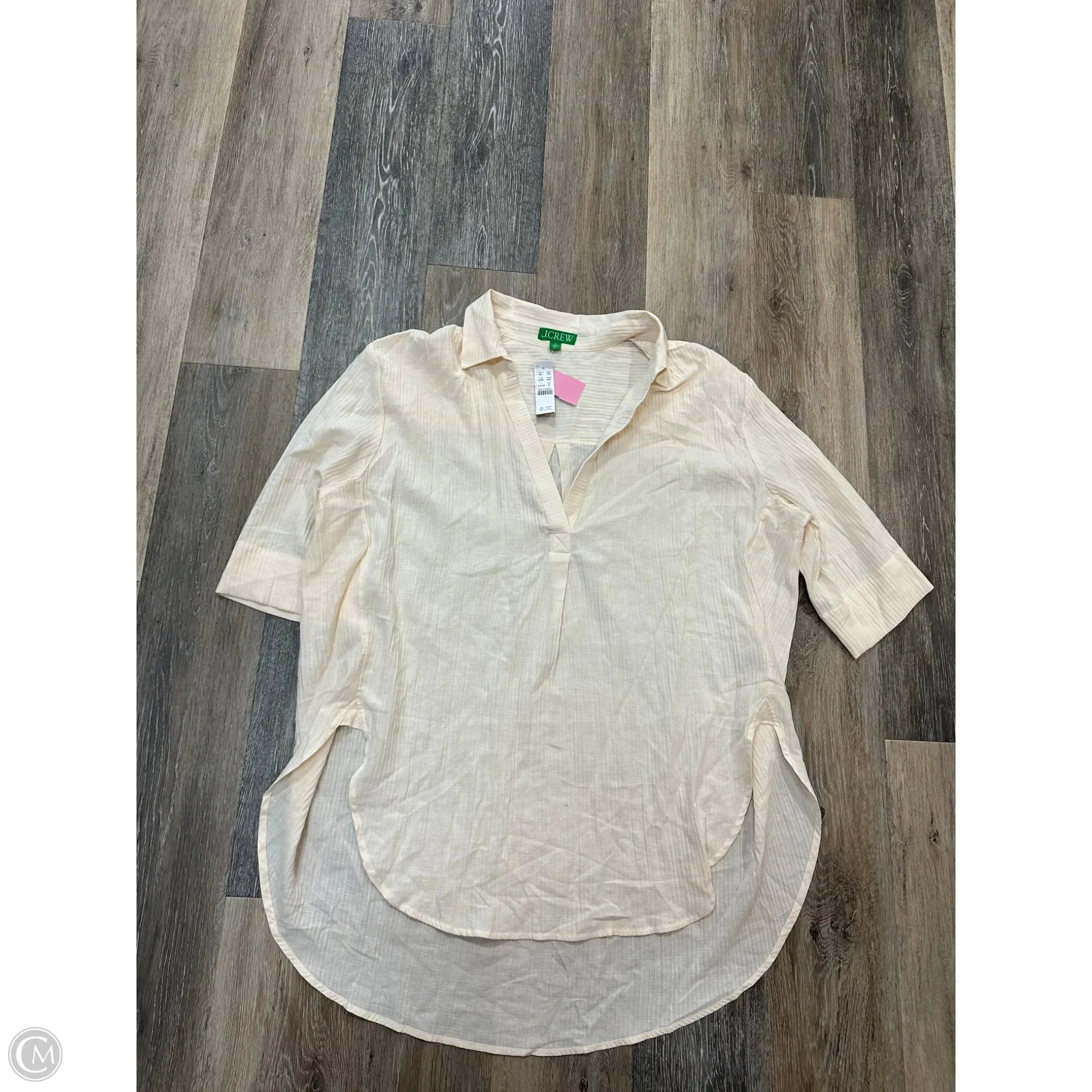 Breathable Material Swimwear Cover-up By J. Crew In Cream, Size: M