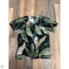 Swimwear Cover-up By Jantzen In Tropical Print, Size: M OrganicCottonBlend BreathableBackVents