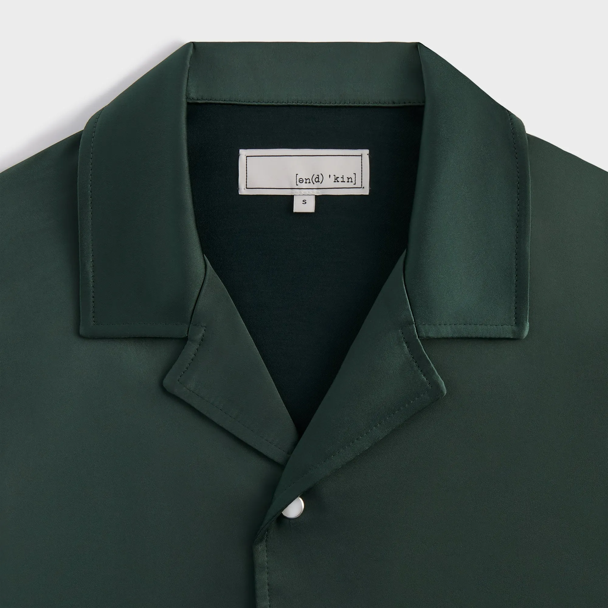&Kin Washed Satin Landon Souvenir Shirt - Stadium Stylish Design All Purpose Weave Design