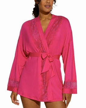 Cosabella Allure Robe Static Resistant Fibers Oversized Silhouette