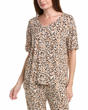 Donna Karan Pajama Top Sustainable Material Cozy Midweight Fabric