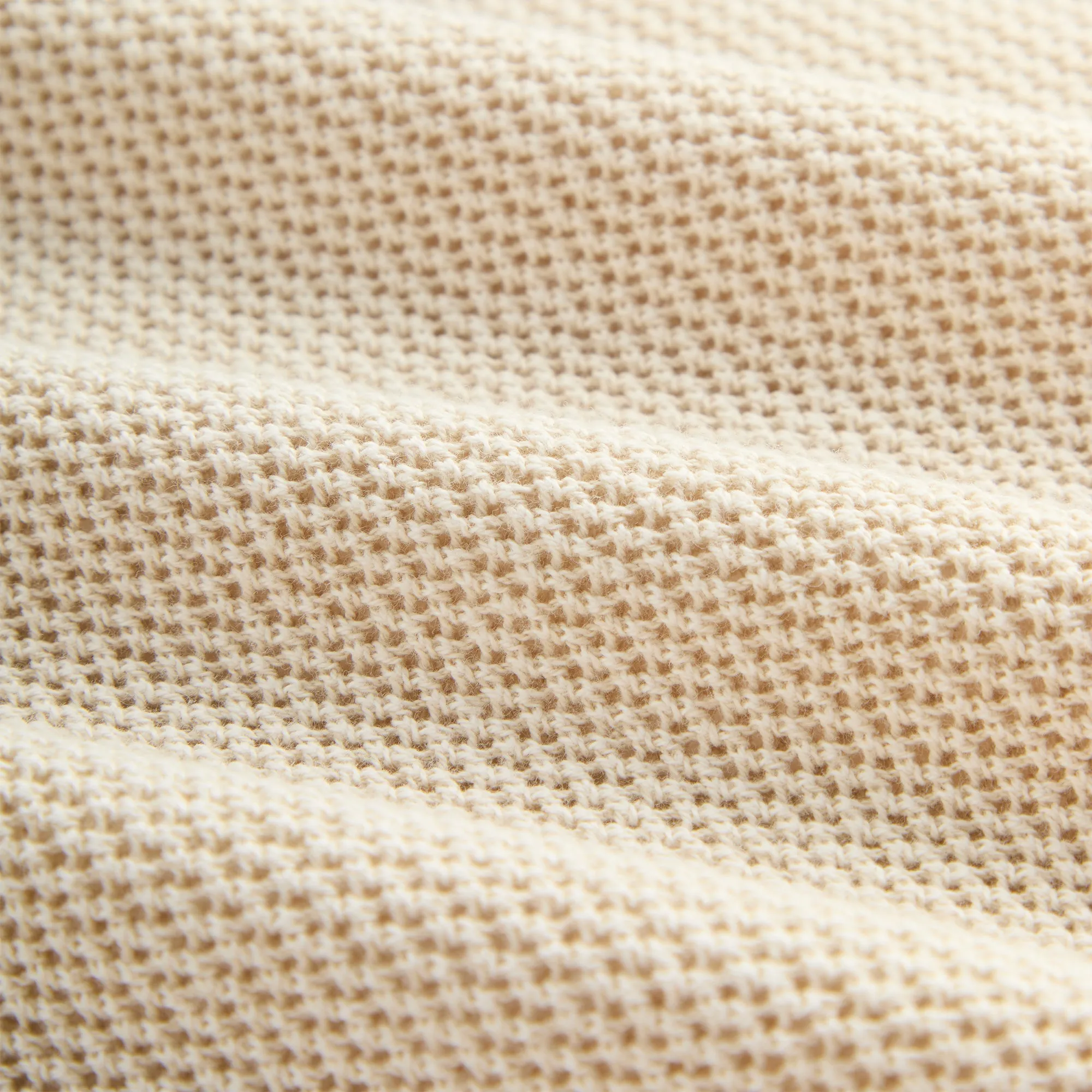 Relaxed Collar Bamboo Fiber Blend Kith Open Knit Drew Polo - Veil