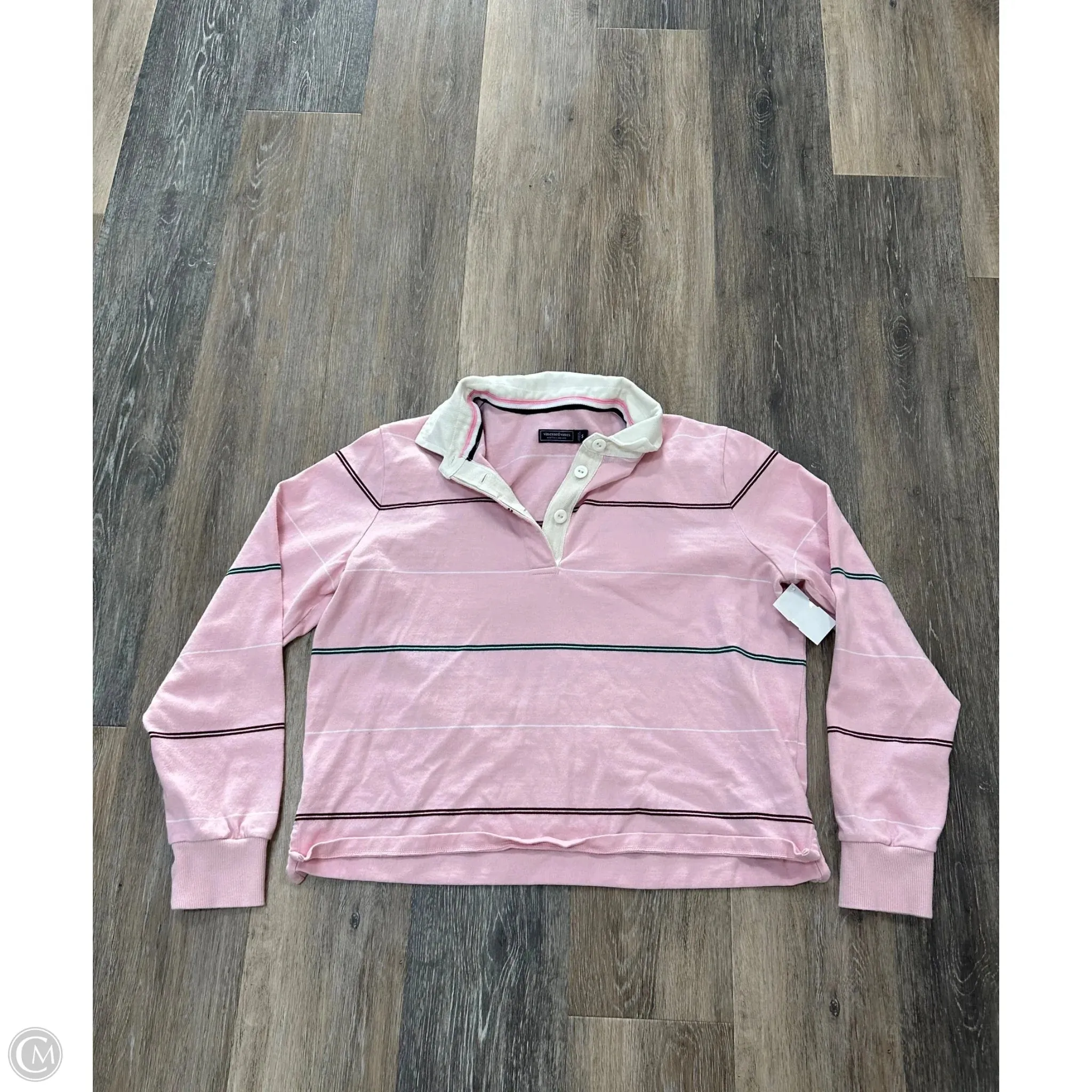 Blouse Long Sleeve By Vineyard Vines In Pink, Size: S MultiPocket