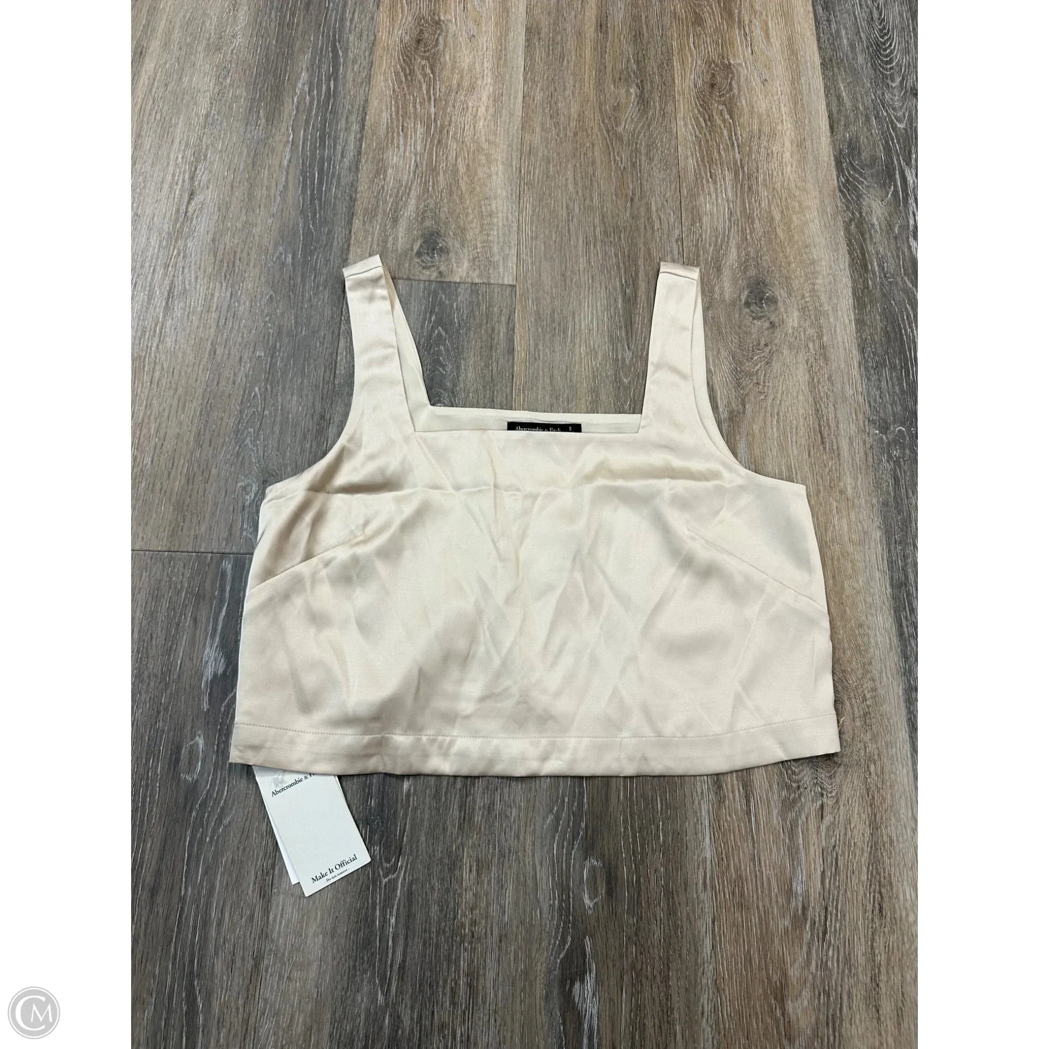 Yarn Dyed Pattern Cloth Tank Top By Abercrombie And Fitch In Cream, Size: S