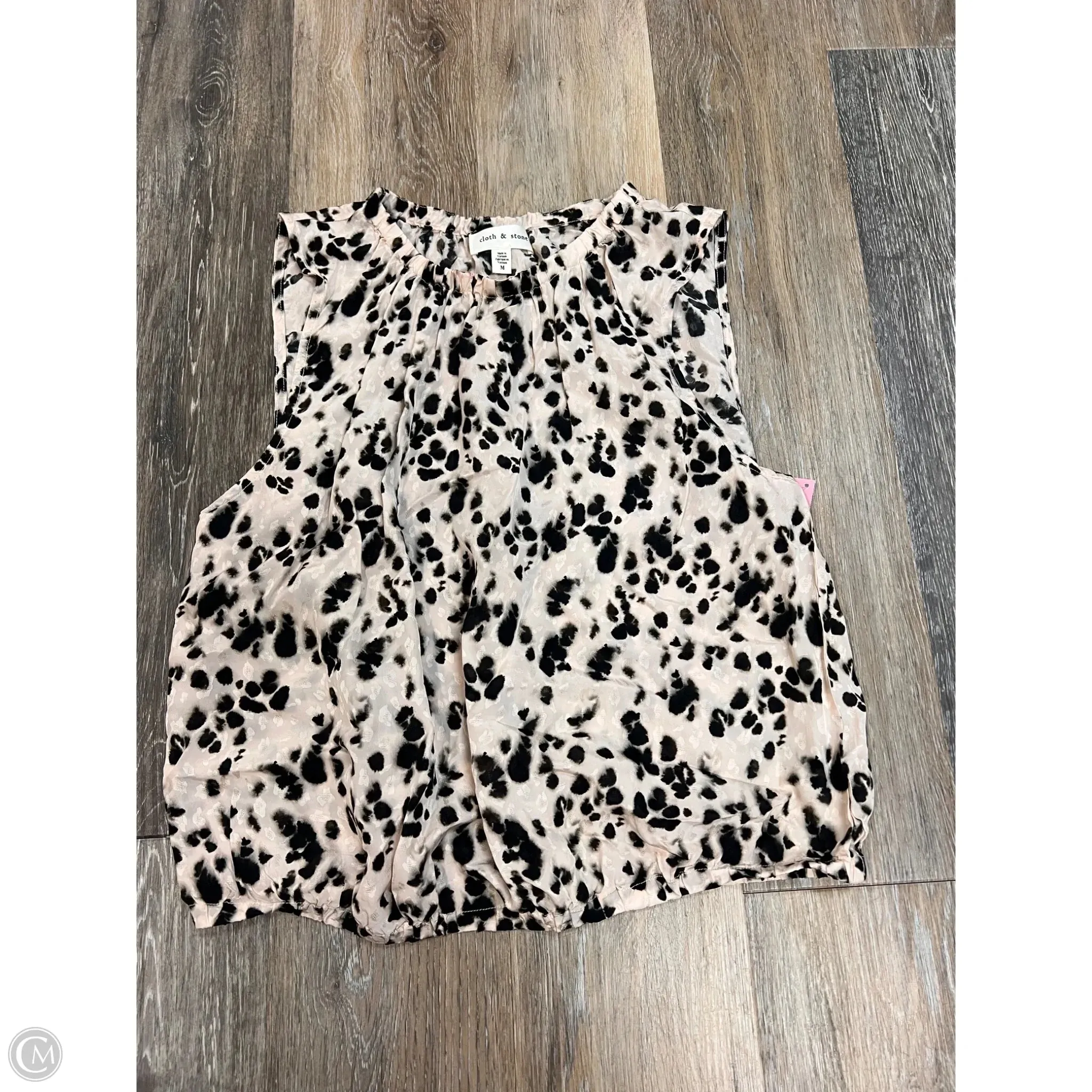 Tank Top By Cloth & Stone In Black & Cream, Size: M Winter Hoodie