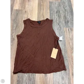 Tank Top By Halogen In Brown, Size: Xl Layered Shoulder