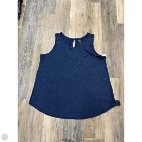 Silicone Print Detail Tank Top By Market & Spruce In Navy, Size: 2x