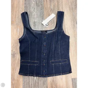 Reflective Safety Accents Tank Top By The Workshop In Blue Denim, Size: S