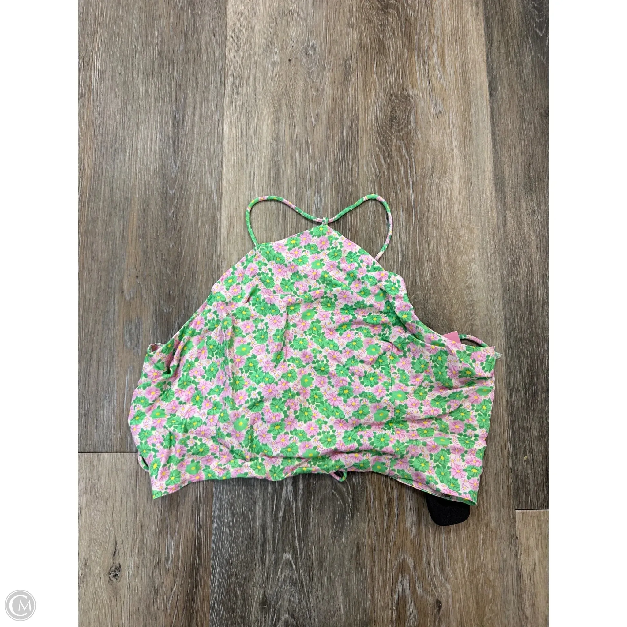 Tank Top By Zara In Green, Size: M Non Restrictive Cut Comfortable Layer