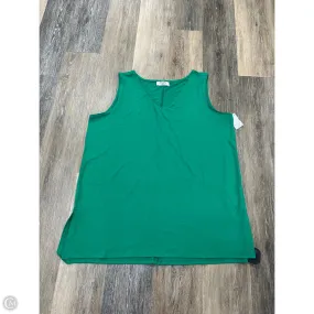 Vintage Shirt Formal Shirt Tank Top By Zenana Outfitters In Green, Size: 1x