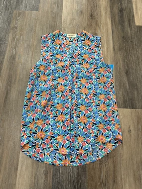 Tank Top By The Nines In Floral Print, Size: S NoiseReduciting Zipper SeamFreeShoulder