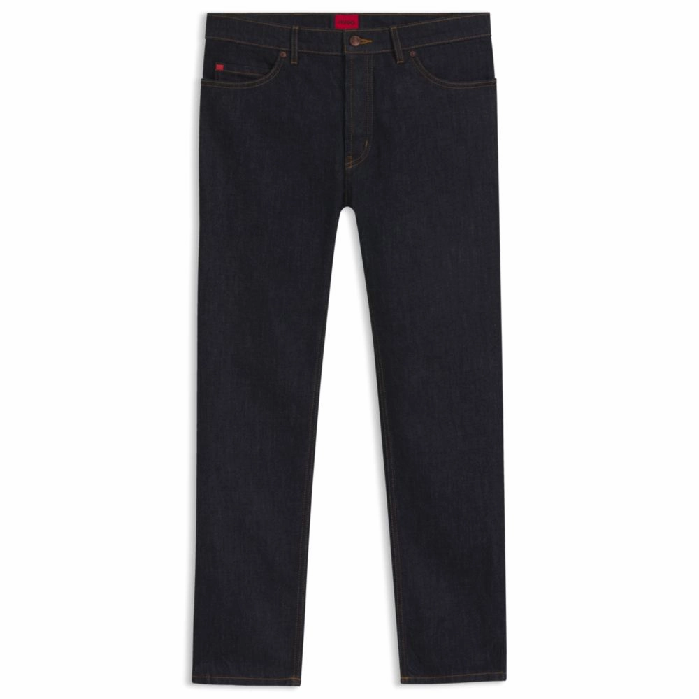 Tapered-fit jeans in dark-blue Japanese denim Basic Style