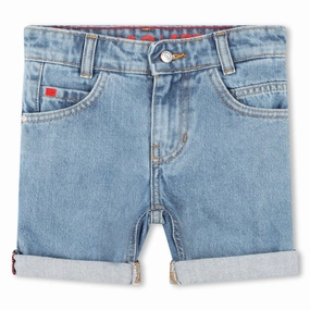 Bootcut shape Blue Denim Bermuda Shorts