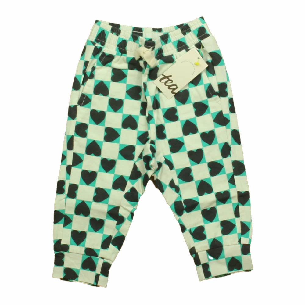 Tea Girls Heart Checkerboard Leggings MultiPocketSystem Elasticized Cuffs