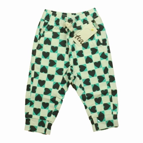 Tea Girls Heart Checkerboard Leggings MultiPocketSystem Elasticized Cuffs
