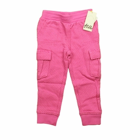 Tea Girls Pink | Red Dots Casual Pants Size: Toddler Girl Comfy Style