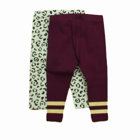 Move Easy ElasticWaist Tea Girls Purple | Cheetah Leggings