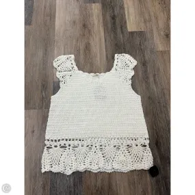 Sweater Short Sleeve By Kori America In Cream, Size: Xl Sweat Absorbent Inner Layer