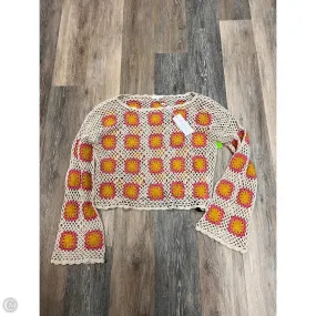 Airflow Ventilation Circular Knit Sweater By BAEVELY In Yellow, Size: M