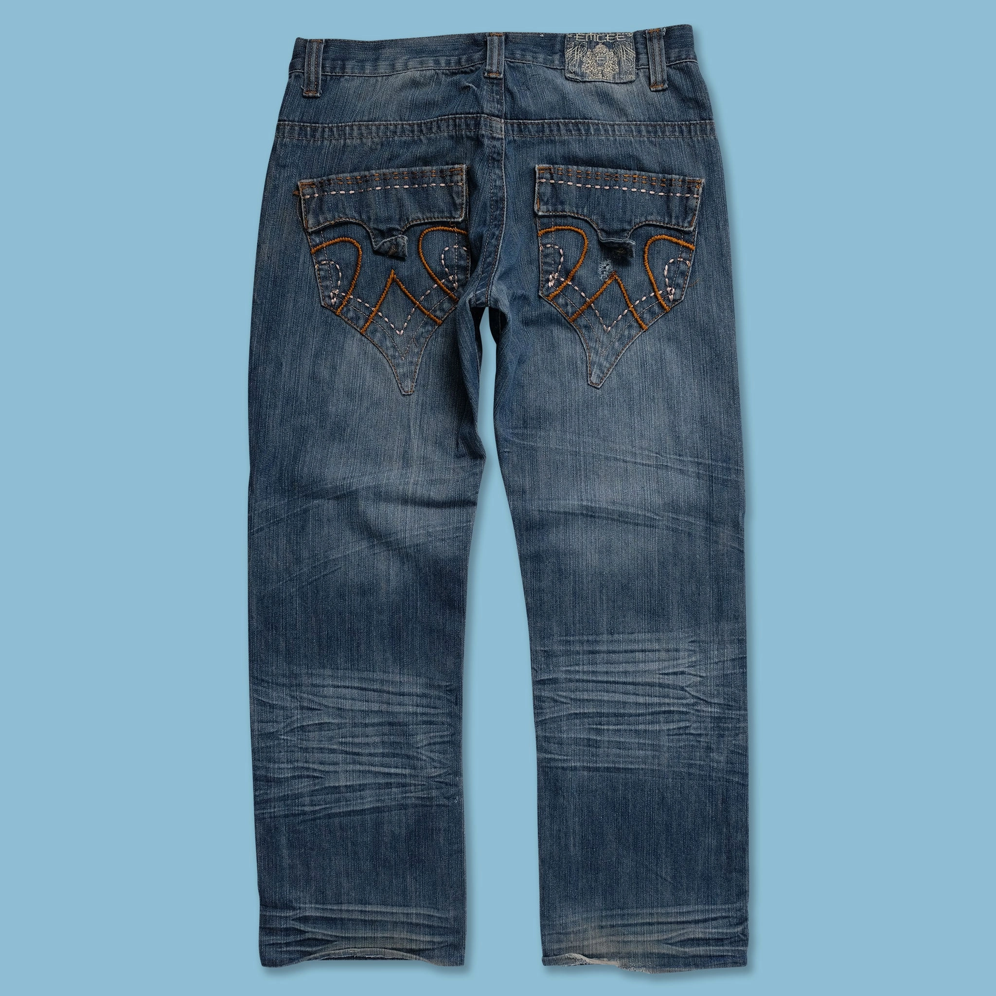 Neutral Autumn Days Y2K Denim Pants 32x30
