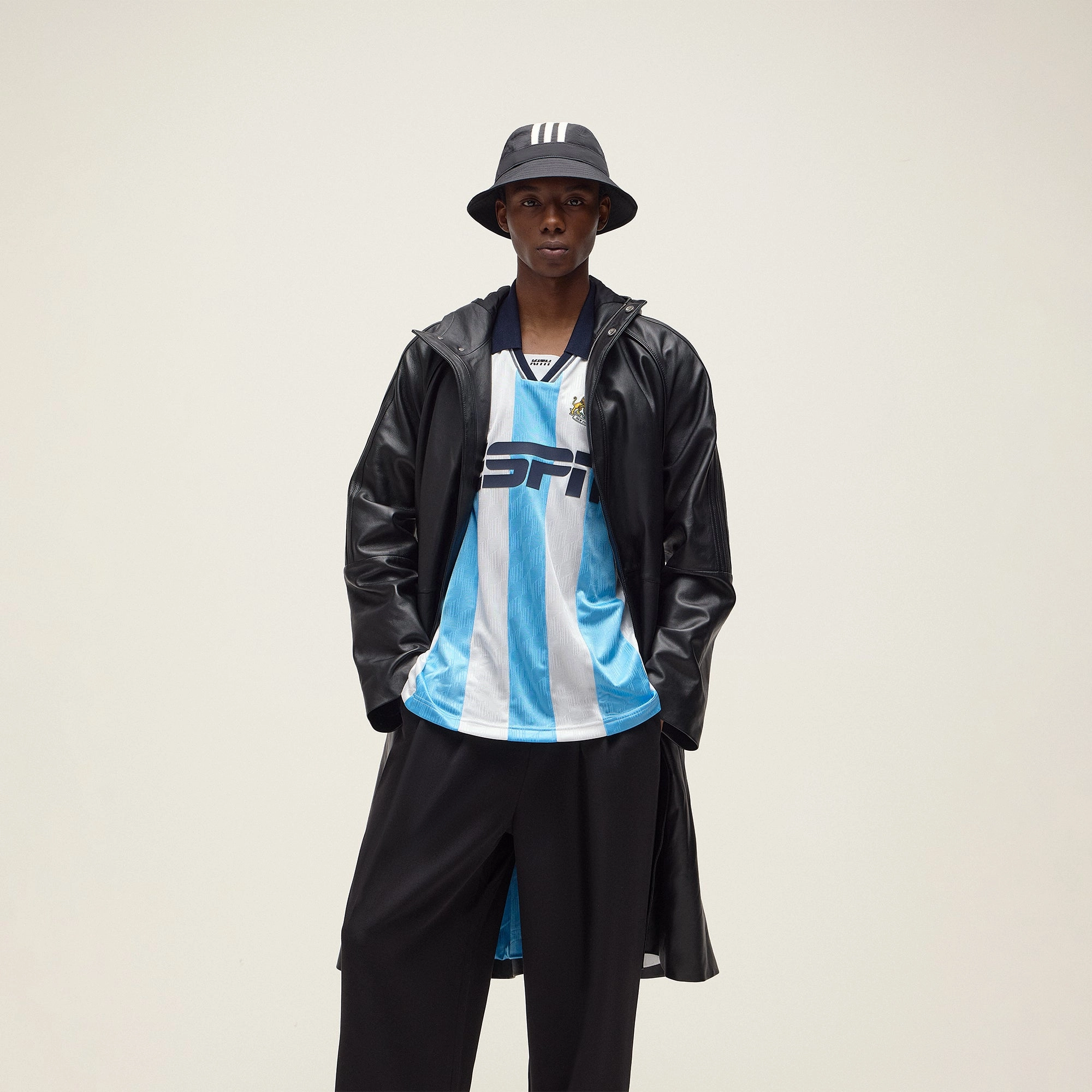 Kith for adidas Football Stadium Coat - Black Zipper Guard Weatherproofing