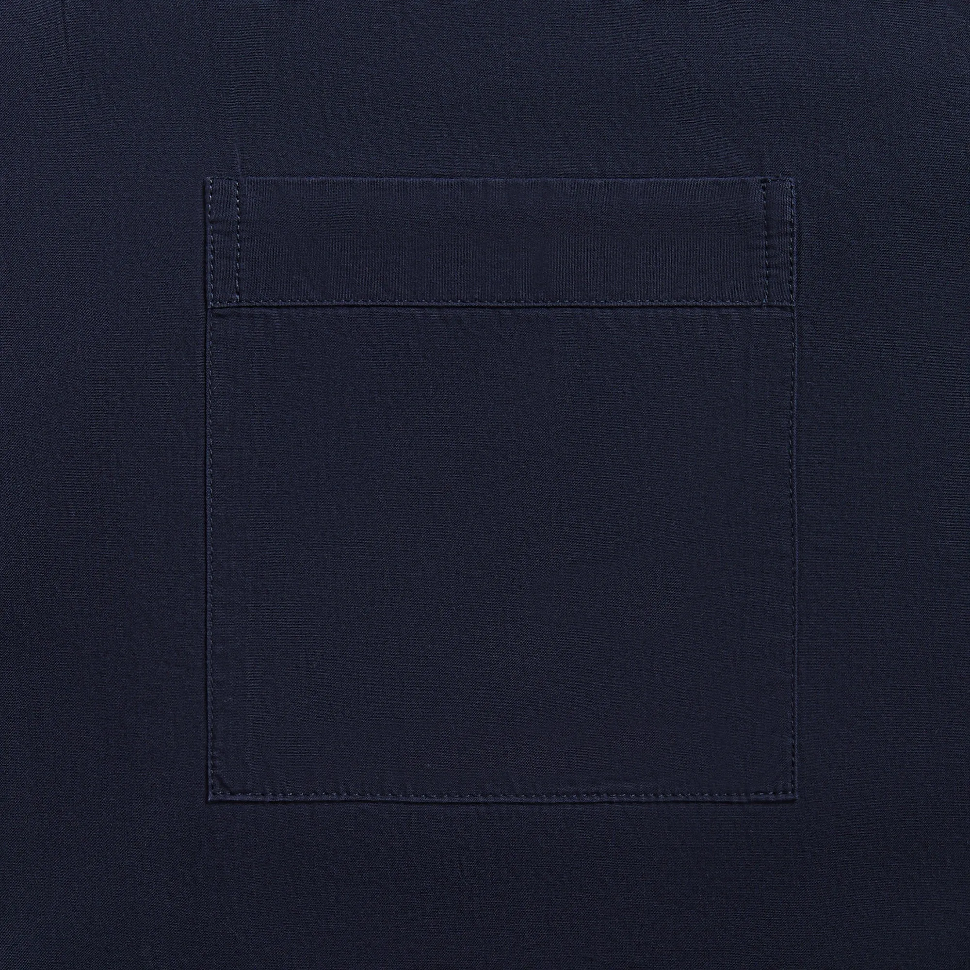 Tekla Poplin Pyjamas Short Sleeve Shirt - True Navy Winter Layering Smart Appearance