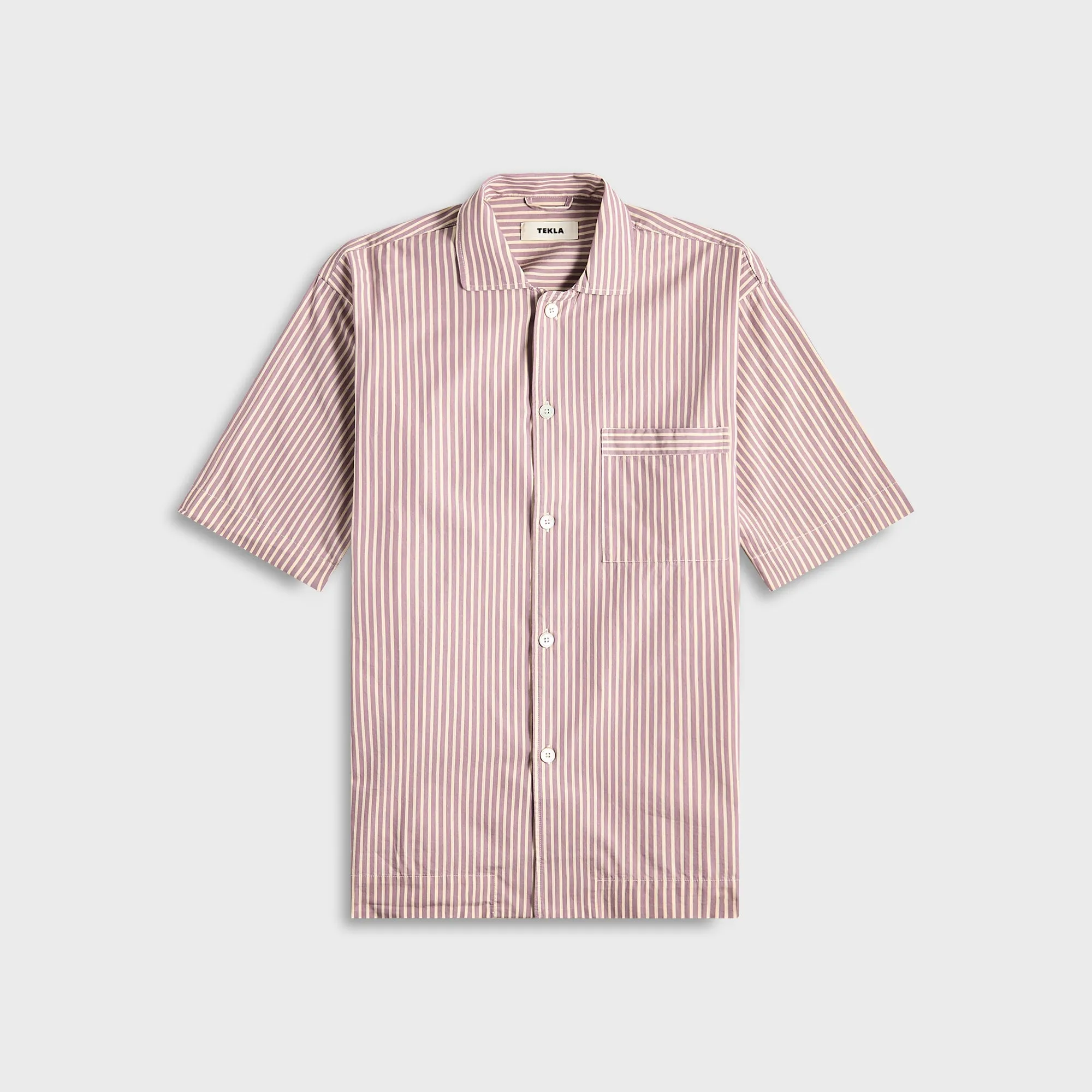 Trendy Fashion Smart Casual Tekla Poplin Short Sleeve Pyjamas Shirt - Skipper Stripes