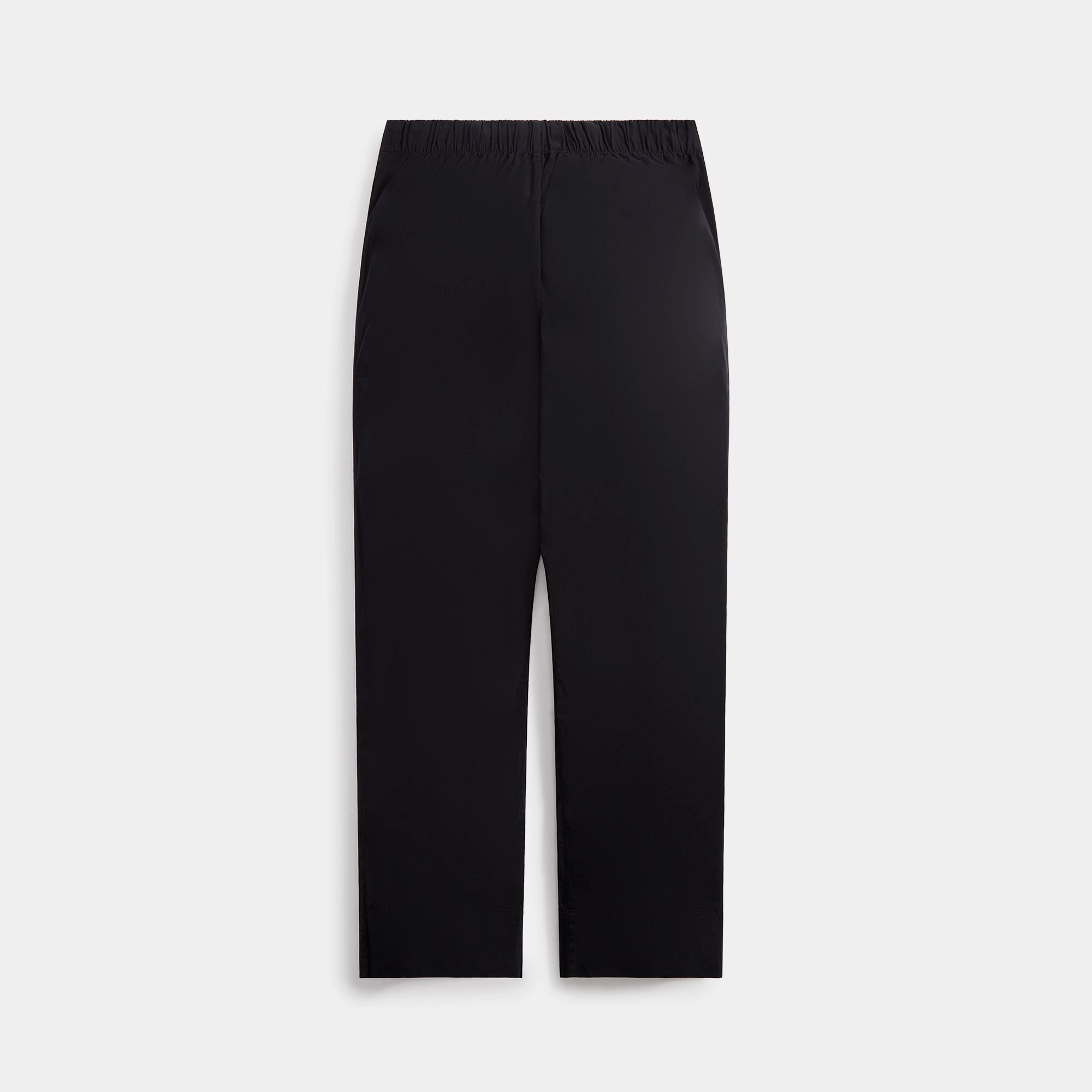 Tekla Poplin Pajama Pants - Black Hidden Zip Pockets