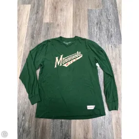 ReflectiveAccents *Athletic Top Long Sleeve By Mitchell and Ness In Green, Size: L