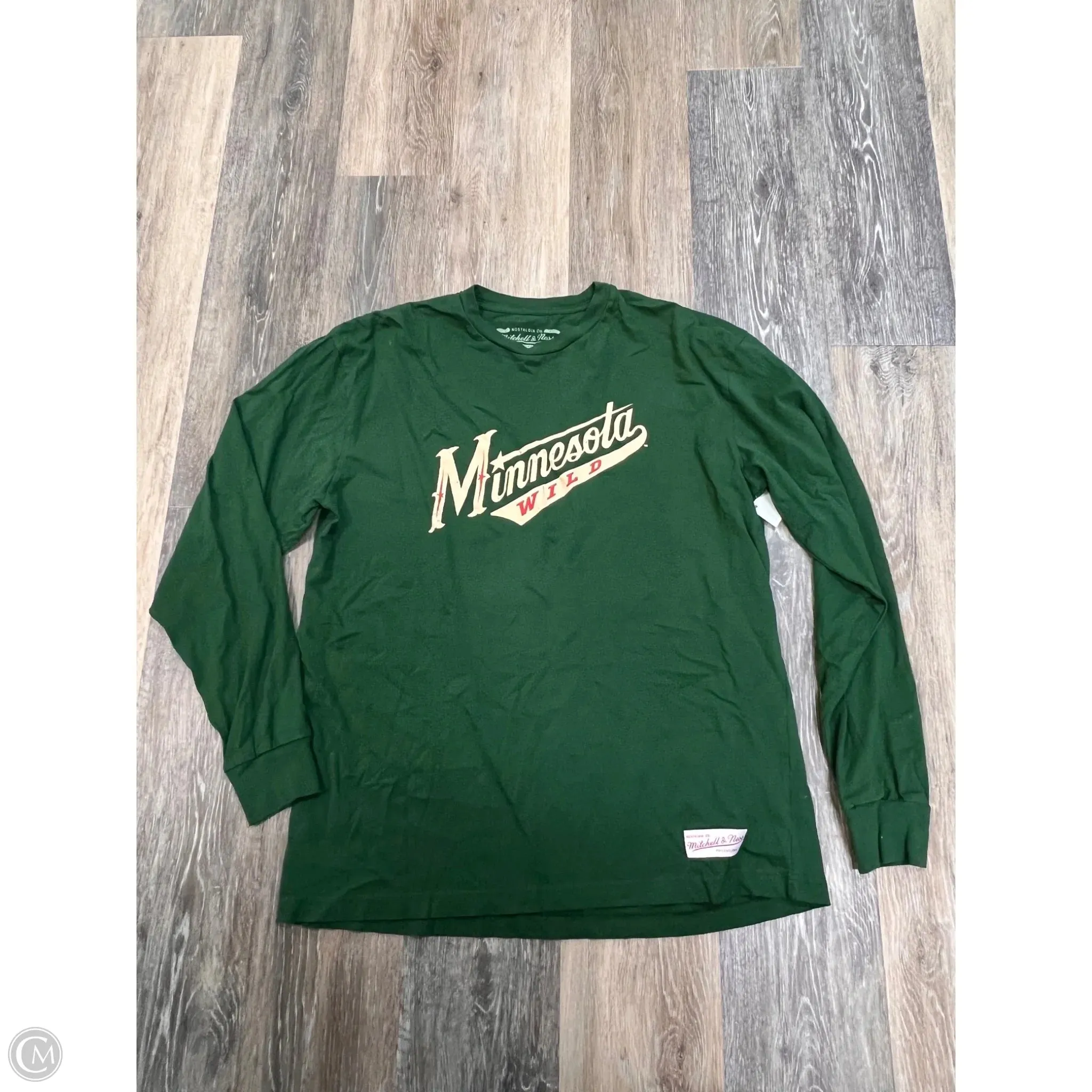 ReflectiveAccents *Athletic Top Long Sleeve By Mitchell and Ness In Green, Size: L