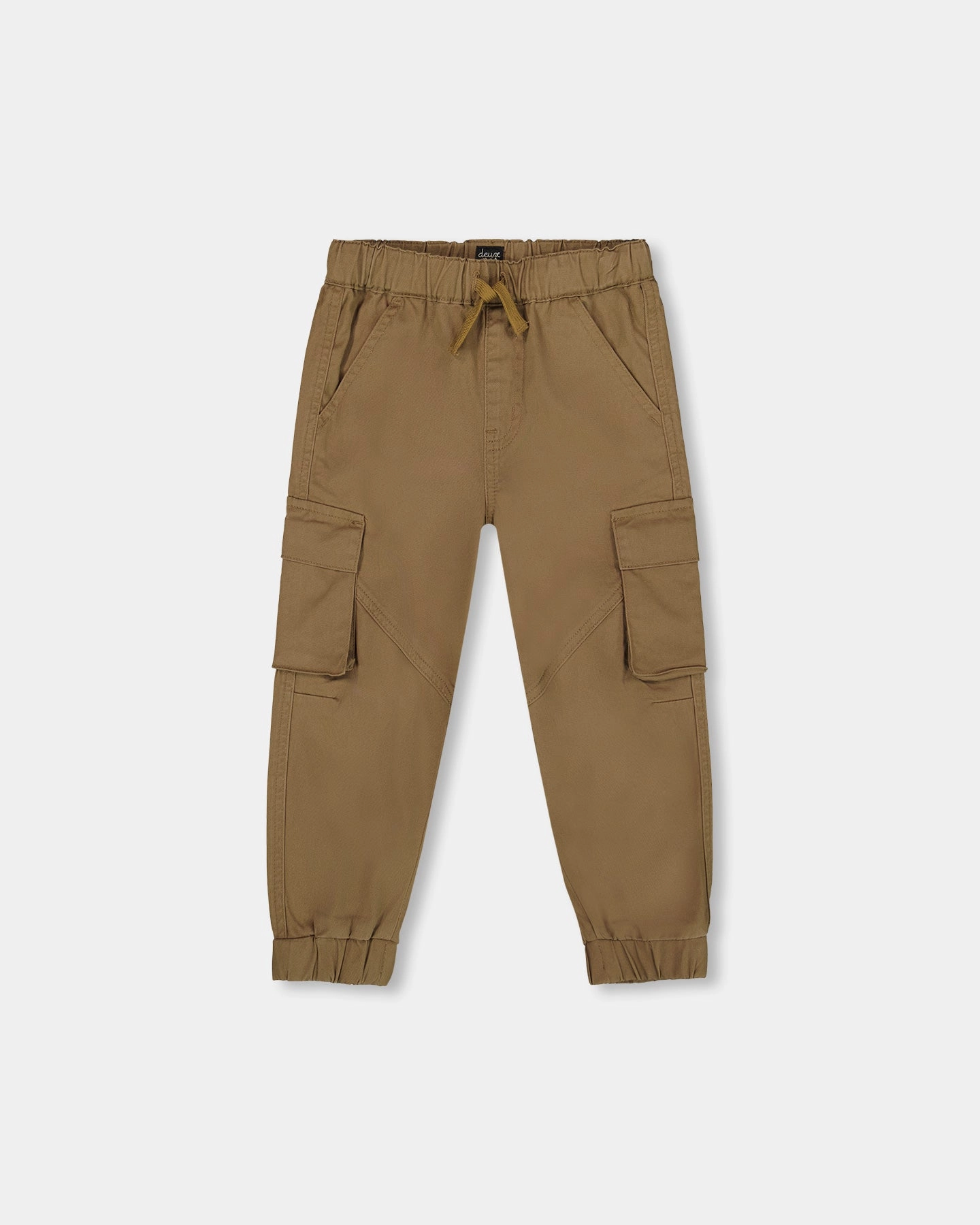 Fade Resistant Dye NonIrritatingStitching Twill Jogger Cargo Pants in Taupe