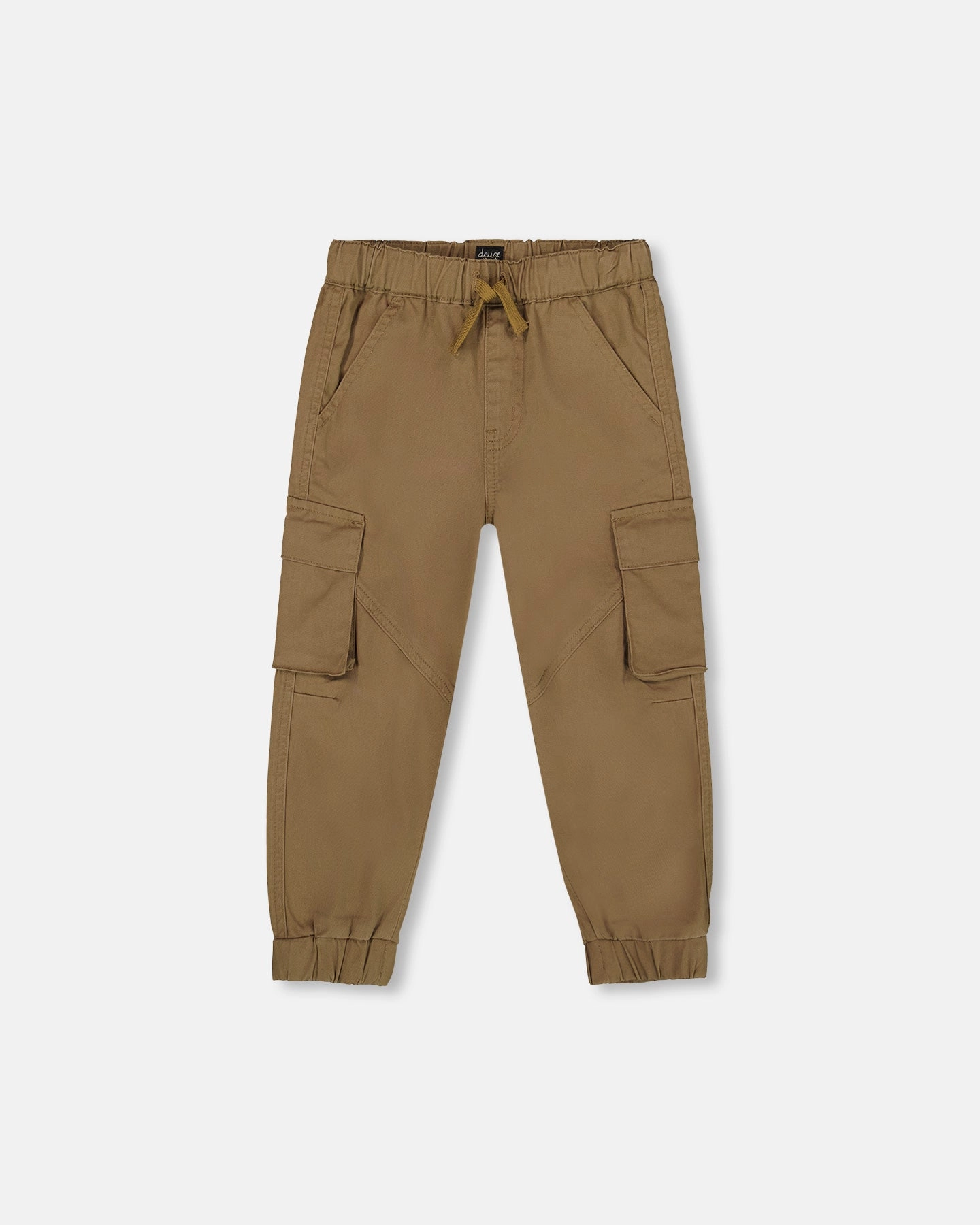 Seamless Waist Technology Twill Jogger Cargo Pants in Taupe