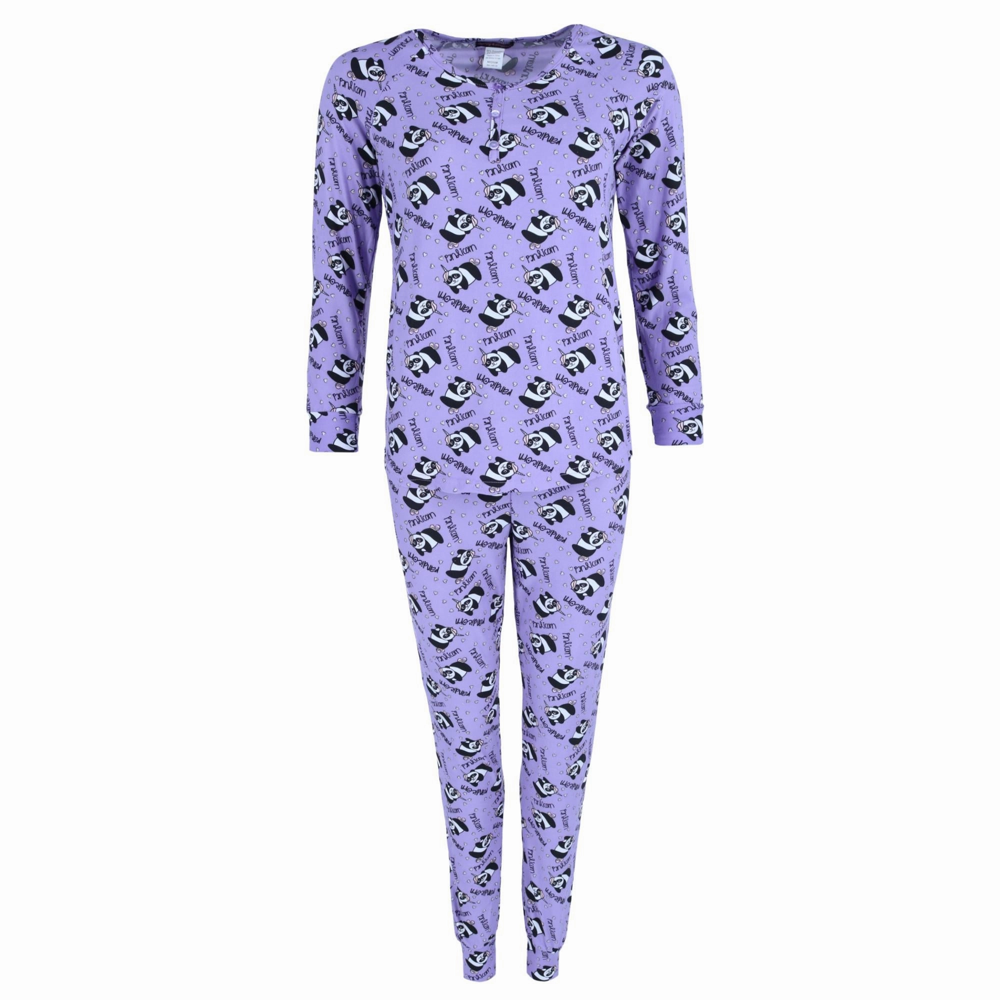 Temperature Regulating Women's Panda Print Pajama Jogger Set