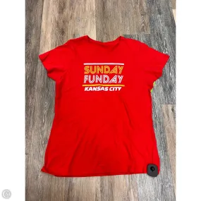 *Athletic Top Short Sleeve By Nfl In Red, Size: M Airflow Vents AllDay Comfort