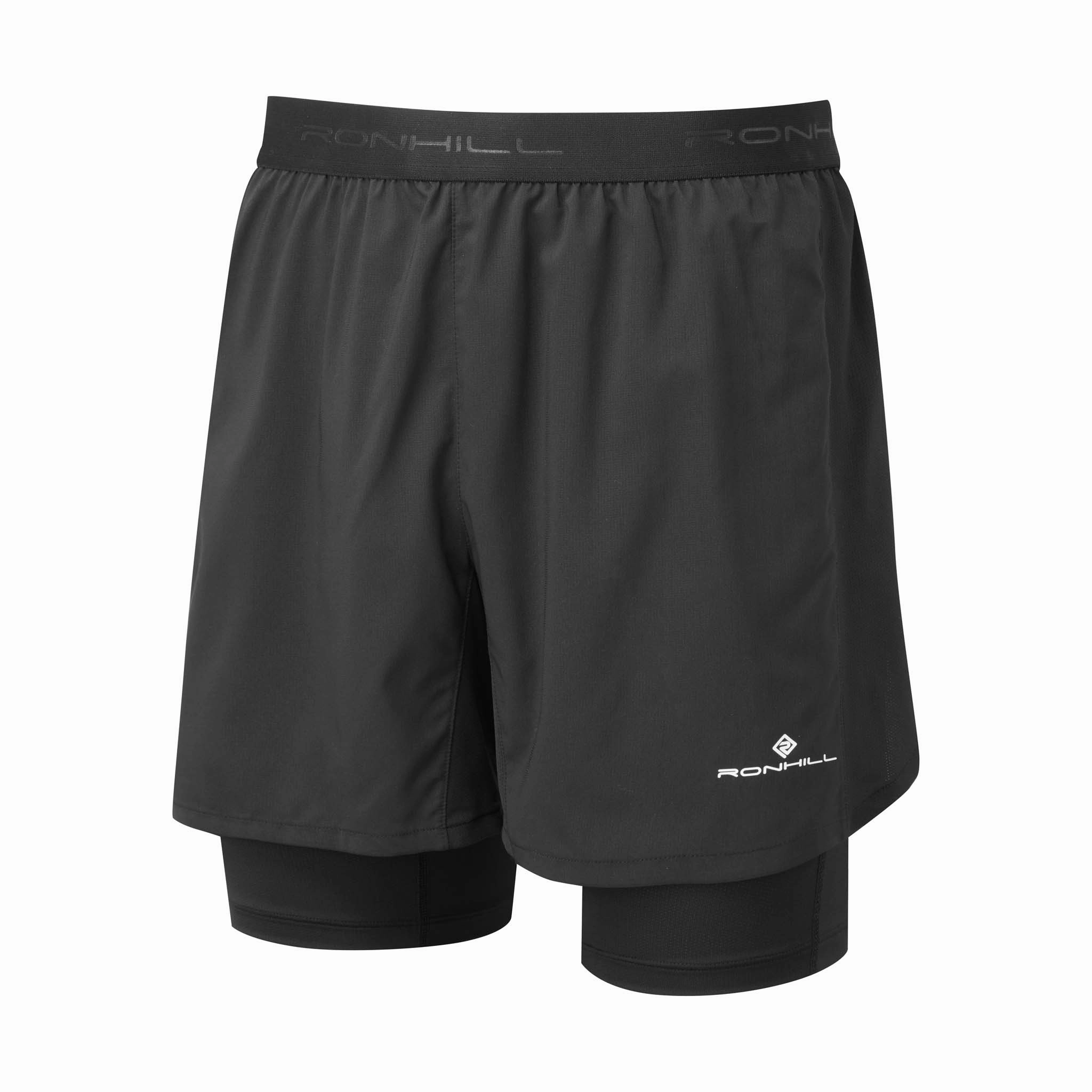 Friction Reduction Lining hair salon Ronhill | Men's Tech 5" Twin Short - All Black