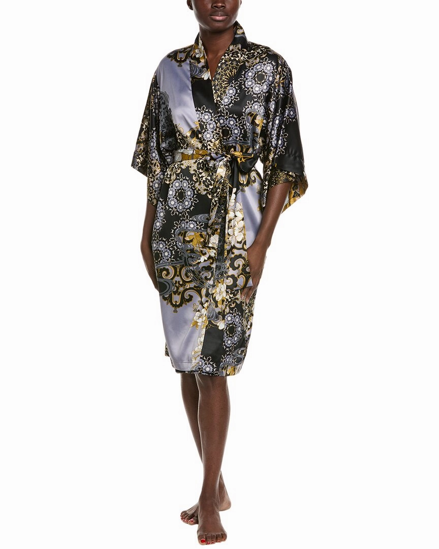 Natori Satin Robe Loose Fit Style Odor Resistant Tech