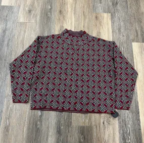 Sweater By Maeve In Blue Red & White, Size: M Quick Dry Technology Wrinkle Resistant Texture