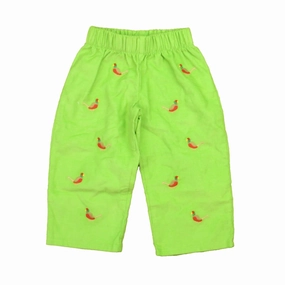 The Beaufort Boys Green | Red Birds Corduroy Pants StaticResistantMaterial